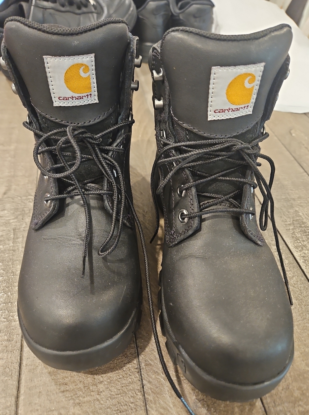 Carhartt Safety Toe Work Boots EH ASTM F2413 Black Mens 7.5 Womens 9